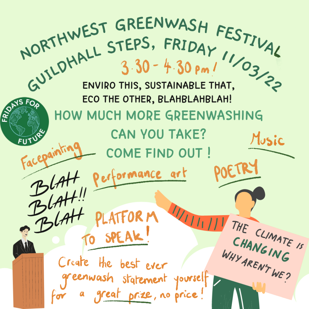 poster for greenwash festival - May 2022